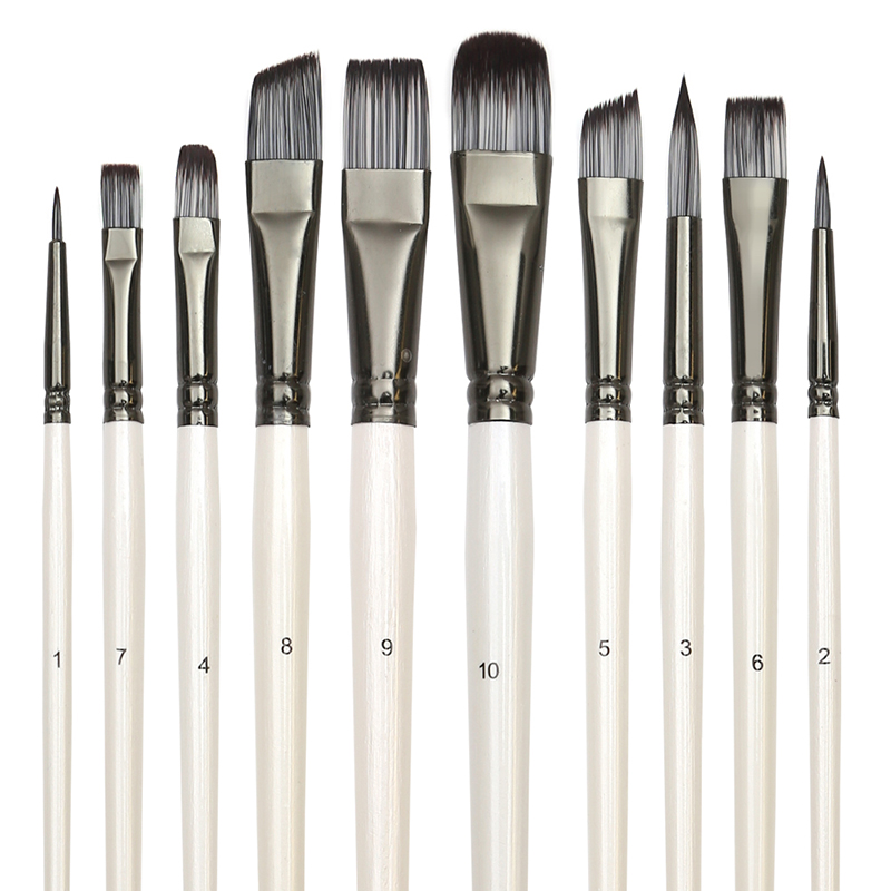 10 Pcs Paint Brushes Set for A - Gouache Paint Set 评论和价格